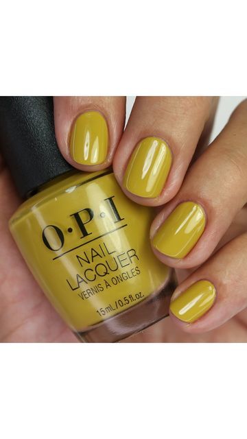 Opi Ochre The Moon, Mustard Green Nails, Ochre Nails, Mustard Nails, Fall Polish, Painted Masks, Opi Fall, Opi Nail Polish Colors, Opi Nail Colors