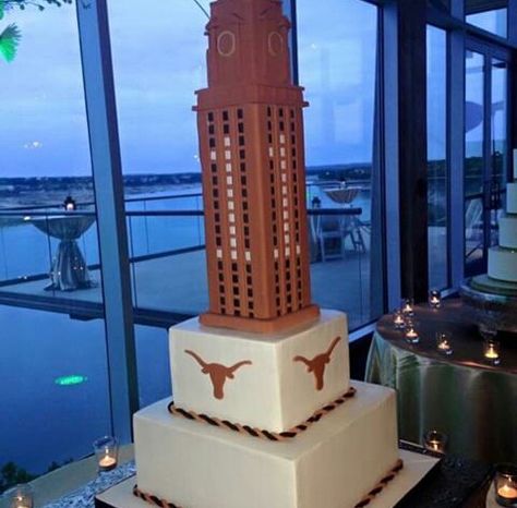 ut Austin cake Ut Austin Cake, Ut Austin, Burj Khalifa, Willis Tower, Austin, Cake