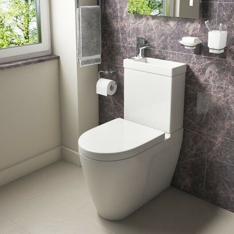 Fantastic Futura Space Saving WC Toilet and Basin Combined for sale | eBay Sink Toilet Combo, Space Saving Toilet, Cloakroom Toilet, Japanese Toilet, Bathroom Space Saver, Small Toilet Room, Compact Bathroom, Toilet Sink, Small Toilet