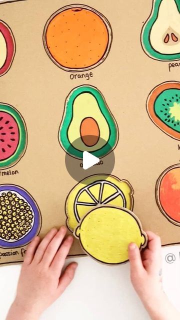 Fruits Art And Craft For Preschool, Fruits Crafts For Kids Preschool, Fruit Crafts For Preschool, Fruits Activities For Preschool, Fruit Activities For Preschool, Fruit Crafts, Fruits For Kids, Messy Art, Diy Puzzles