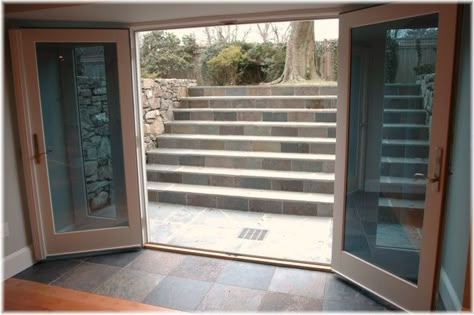 Walk Up Basement, Basement Egress, Basement Door, Basement Doors, Basement Entrance, Home Basement, Egress Window, Basement Inspiration, Diy Basement