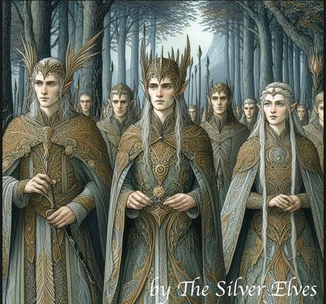 Tolkien Elves Art, Silmarillion Art Elves, Lotr Elves Aesthetic, Elves Kingdom, Sindar Elves, Elvish Aesthetic, Lord Of The Rings Elves, Elven Aesthetic, Tolkien Elvish