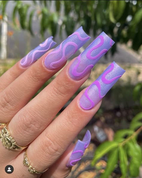 Purple Rave Nails, Rave Nails, Light Purple Nails, Trend Nails, Inspiration Nails, Bad Gyal, Purple Nail Designs, Nail Tutorial, Unicorn Nails