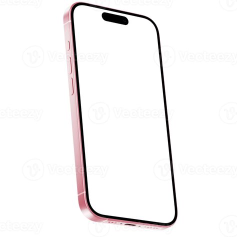 Isometric style photo of pink smartphone similar to iphone without background. Template for mockup Iphone Png Template, Iphone Template For Edits, Iphone Png, Mobile Template, Iphone Mobile, Iphone Mockup, Background Template, Style Photo, Cityscape Photos