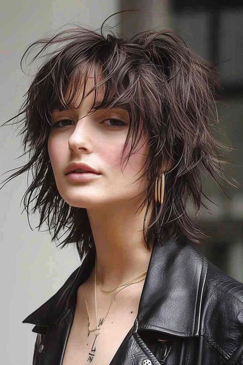 25 Best Ways to Get The Wolf Cut for Ladies With Straight Hair Wolf Cut Short Hair With Round Face, Wolf Cut Short Hair With Bangs, Wolf Cut Straight Hair, Funky Hair Styles, Ella Name, Wolf Haircuts, Younger Hair, Haircut For Big Forehead, Formal Hairstyles For Short Hair