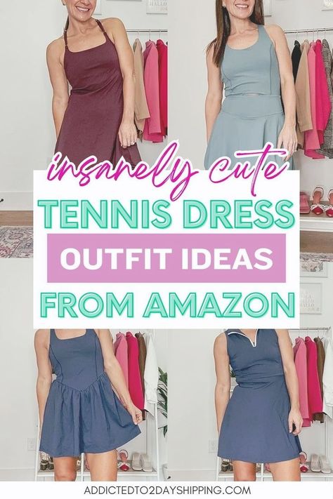 Discover chic ways to style your tennis dress outfits with Amazon's active wear dresses. Get inspired to elevate your exercise dress outfit game. Exercise Dress Outfit, Tennis Dress Outfit, Strappy Back Dress, Cute Athletic Outfits, Exercise Dress, Athletic Dresses, Active Wear Dresses, Amazon Dresses, Athletic Dress