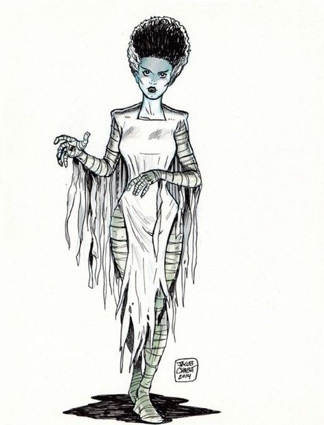 Female Horror Characters, Universal Monsters Art, Frankenstein Tattoo, Bride Of Frankenstein Costume, Halloween Pinup, Frankenstein Costume, The Bride Of Frankenstein, Frankenstein Art, Folk Lore