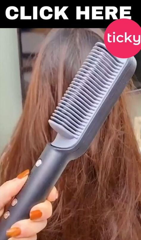 Hair Straightening Tools, Really Curly Hair, Ring Video, Curly Hair Updo, Hair Straightening, Wedding Hairstyles Half Up Half Down, Straightening Brush, Curly Hair Inspiration, Curly Hair Routine