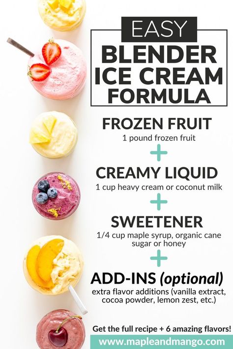 Blender Ice Cream Recipes 3 Ingredients, How To Make Ice Cream In A Blender, Ice Cream In Blender, Immersion Blender Ice Cream, Nice Cream Recipes, Homemade Ice Cream Recipes Without Icecream Maker Frozen Yogurt, Vitamix Immersion Blender, Make Homemade Ice Cream, Blender Ice Cream