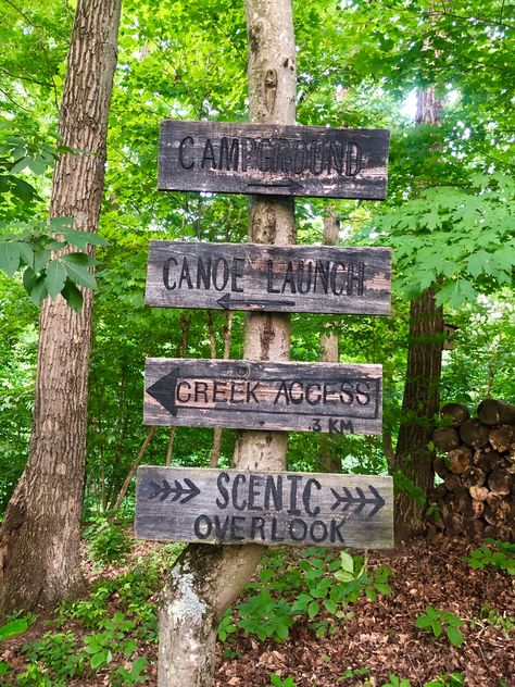 Trail Signs Diy, Diy Trail Signs, Hiking Trail Signs Diy, Take A Hike Sign, Campground Signs, Nature Trail Signs, Camp Signs, Activities Board, Trail Markers