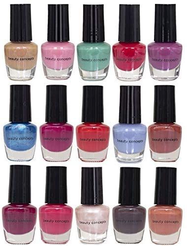 Amazon.com: Beauty Concepts Nail Polish Set - Set of 15 Mini Cool Nail Polish Colors, Quick Dry Nail Polish: Health & Personal Care Cool Nail Polish, Unique Acrylic Nail Designs, Turkey Nails, Sophisticated Manicure, Quick Dry Nail Polish, Thanksgiving Nail Designs, Dry Nails Quick, Easter Nail Designs, September Nails