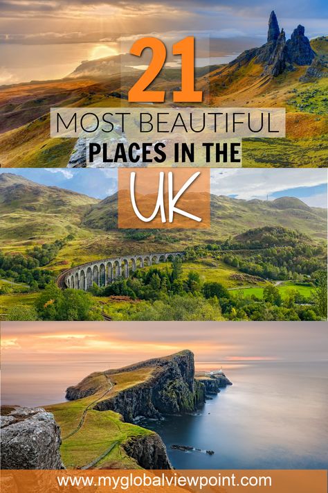 In the UK, castles dwarf towns, timepieces tower over cities, and gentle rolling hills stretch as far as the eye can see. From beautiful cities like London and Edinburgh to remote villages and highlands, this kingdom is teeming with sights that are worthy of your Instagram feed. Here are the 21 most Instagrammable places in the UK (England, Wales, Scotland, and Northern Ireland) that you need to add to your bucket list! Europe Adventure, Uk Castles, Pretty Cities, Visit Uk, Medieval Castles, Visiting England, United Kingdom Travel, Most Instagrammable Places, Voyage Europe