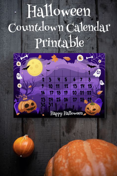 Halloween Countdown Calendar 2024 Free DIY Printable Halloween Countdown Calendar Diy, Printable Countdown Calendar, Countdown Calendar Diy, Countdown Calendar Printable, Calendar Free Printable, Halloween Calendar, Countdown To Halloween, Halloween Countdown Calendar, Days Until Halloween