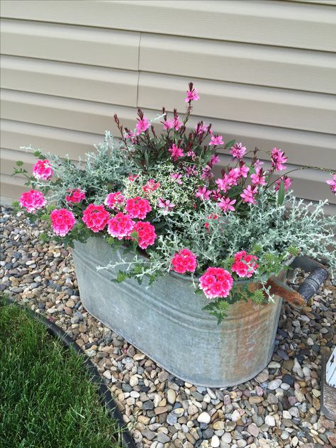 Patio Flowers, Porch Flowers, Container Garden Design, Potted Plants Outdoor, Front Yard Garden Design, Container Gardening Flowers, Garden Decor Ideas, Flower Pots Outdoor, Outdoor Flowers