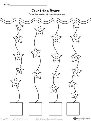 **FREE** Patriotic Count and Write the Number of Stars Worksheet. Count and match write the number stars in this patriotic math printable worksheet. #4thofjuly #patriotic Patriotic Math, Count And Write The Number, Count And Write, Number The Stars, Star Coloring Pages, Flag Coloring Pages, Numbers Kindergarten, Numbers Preschool, Math Printables