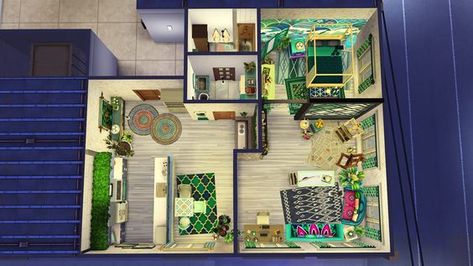 17 Culpepper House Sims, 17 Culpepper House, Culpepper House, Artsy Apartment, Tiny House Interior Design, Sims 4 House Plans, Sims 4 House Building, Sims 4 House Design, Sims Building