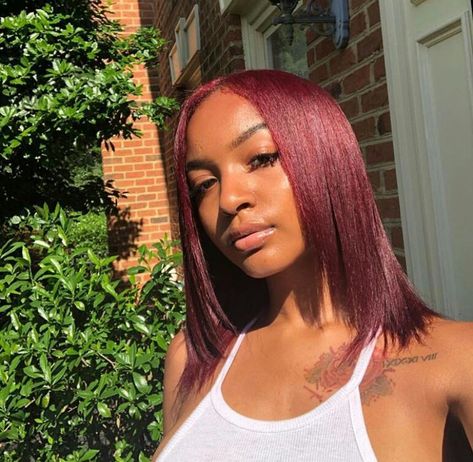 Burgundy Hairstyles, Red Hair Styles, Burnt Orange Hair, Red Weave Hairstyles, Long Weave Hairstyles, Magenta Hair, Curly Weave Hairstyles, Braided Bun Hairstyles, Dyed Natural Hair