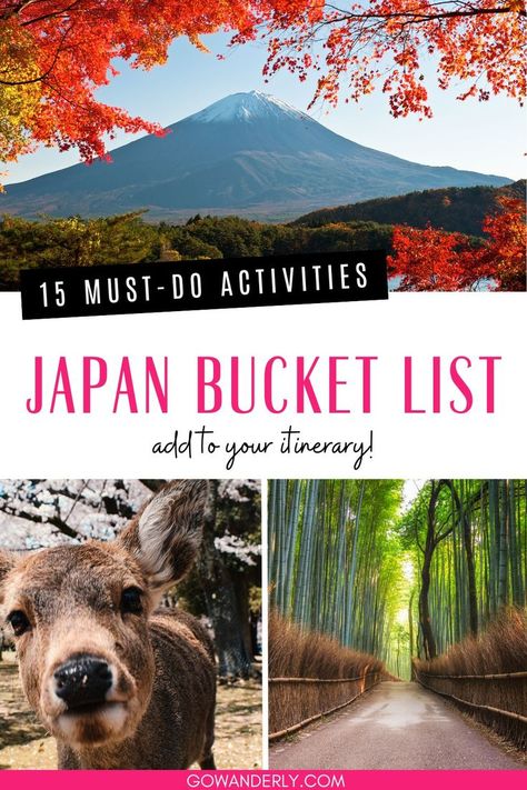 15 unique experiences and must-visit places for travelers in Japan. Tourist Attractions In Japan, Top Places To Visit In Japan, First Time In Japan, 5 Days In Japan, Trips To Japan, Where To Visit In Japan, Best Time To Visit Japan, Japan In The Spring, Japan Best Places To Visit