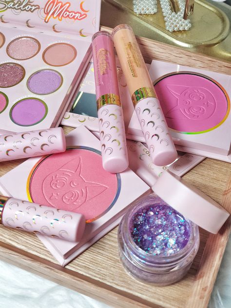 Anime Cosmetics, Lip Sets, Sailor Moon Collection, Sailor Moon Transformation, Moon Kingdom, Colourpop Super Shock, Holographic Print, Sailor Moon Luna, Colour Story