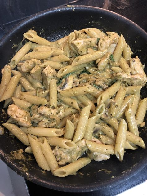 Pesto Chicken Penne, Mushrooms Food, Chicken Wing Recipes Fried, Chicken Penne, Chicken Pesto, Recipe Example, Food Rules, Pesto Chicken, Wing Recipes