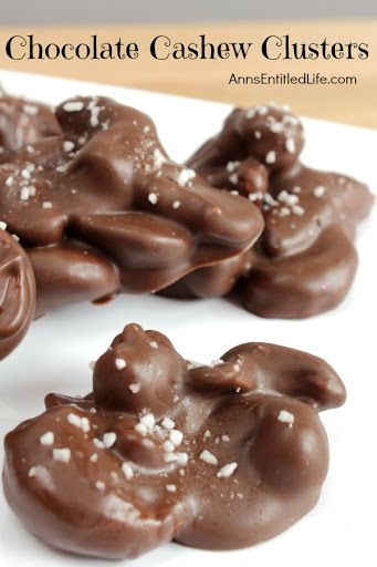 Chocolate Cashew Clusters Recipe | Yummly Cashew Clusters Recipe, Cashew Clusters, Clusters Recipe, Chocolate Cashew, Cashew Recipes, Chocolate Candy Recipes, Fudge Candy, Homemade Sweets, Nut Recipes