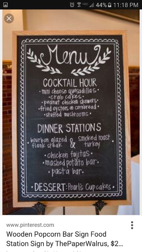 Buffet menu wedding tips no servers Wedding Menu Ideas Food, Wedding Menu Ideas, Diy Wedding Menu, Wedding Food Menu, Wedding Food Stations, Pallet Wedding, Reception Food, Wedding Reception Food, Menu Sign