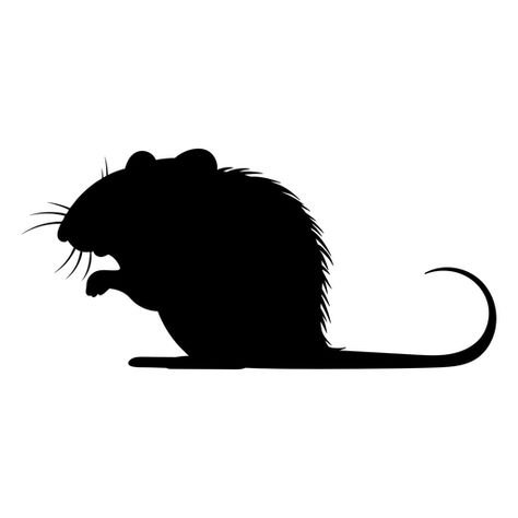 Rat Silhouette, Glass Window Sticker, Silhouette Stickers, Animal Tattoos For Women, Mooi Prentjies, Gifts For Gym Lovers, Light Switch Sticker, Switch Sticker, Moon Silhouette