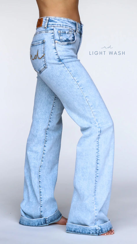 The perfect mid-rise Trouser Jean - RD Signature Trouser Denim! 11 unique styles to choose from! Ranch Dress, Women's Western Wear, Western Boutique, Western Vintage, Rodeo Shirts, Western Wear For Women, Boot Cut Denim, Denim Trousers, The Ranch