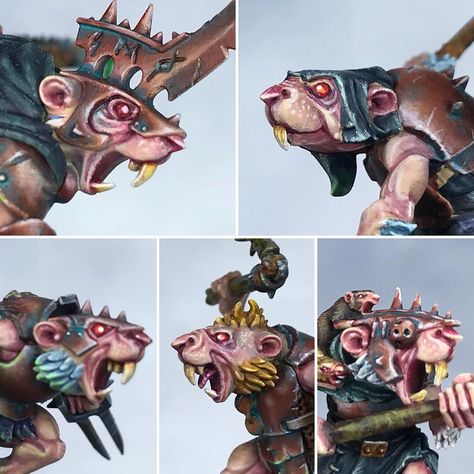 hairsterminipainting Skaven Miniatures, Skaven Army, Warhammer Skaven, Bee Artwork, Goblin Art, Warhammer Paint, Warhammer Aos, Game Workshop, Blood Bowl