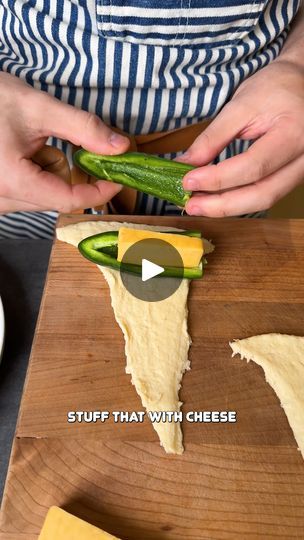 Four Ingredient Cheese-Stuffed Jalapeno Poppers | Four Ingredient Cheese-Stuffed Jalapeno Poppers | By Eitan BernathFacebook Homemade Jalapeno Poppers, How To Make Jalapeno Poppers, Stuffed Jalapenos, Potato Poppers, Jalapeno Popper Recipes, Jalapeno Cheese, Poppers Recipe, Jalapeno Poppers, Stuffed Jalapeno Peppers