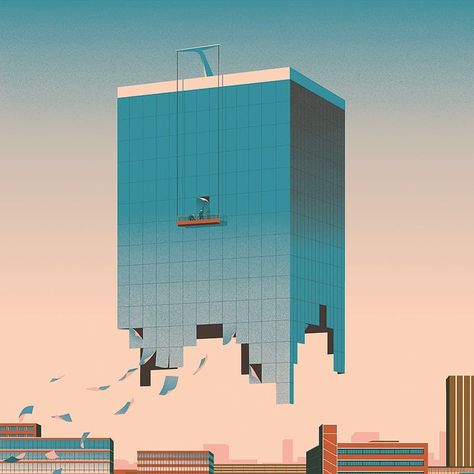 Sébastien Plassard on Instagram: “#papers #building #illustration #designfeed #sebastienplassard” Building Illustration, City Illustration, Landscape Illustration, Editorial Illustration, City Art, Children Illustration, Motion Design, Grafik Design, Graphic Design Inspiration