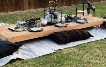 DIY Extra Large Modern Picnic Table | Hometalk Pallet Picnic Tables, Diy Picnic Table, Folding Picnic Table, Island Table, Happy Birthday Decor, Kitchen Island Table, Beautiful Dresser, Felt Leaves, Wood Mosaic