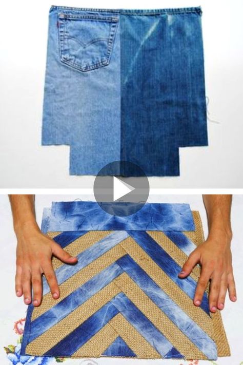 Diy Ripped Jeans, Denim Bag Diy, Denim Ideas, Old Jeans, Jeans Bag, Denim Bag, Diy Bag, Ripped Jeans