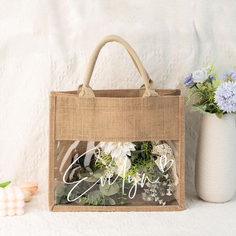 ==Material: Burlap ==Size:  Medium size:12.8''x8.8''x5.2'' (32x22x13cm) ==Color: as pictures ==HOW TO ORDER 1. Select text font 2. Enter custom information in the personalization box 3. Add to cart 4. Payment ==Attention: 1.We do not accept returns or exchanges for non quality issues. 2.We accept cancellation within 12 hours after placing the order. 3.If you have any questions, feel free to contact us. We will reply to you as soon as possible. Enjoy your shopping : ) Personalized Bachelorette Gifts, Bachelorette Gift Bags, Burlap Gift Bags, Burlap Tote Bags, Burlap Tote, Jute Tote Bags, Jute Totes, Bachelorette Gifts, Bridesmaid Proposal