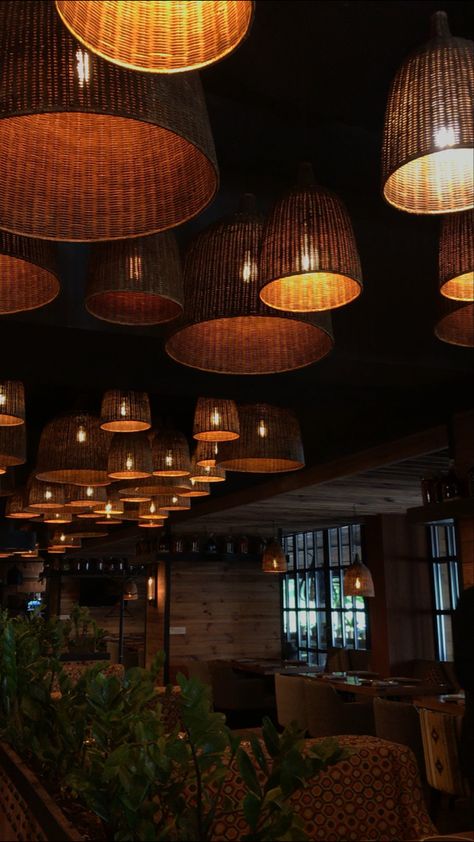 Black Ceiling Restaurant Interiors, Theme Based Restaurant Interior, African Restaurant Design, Brick Restaurant, African Restaurant, African Theme, Breakfast Restaurants, Korean Restaurant, Black Ceiling