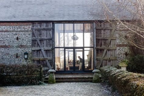 Stone Barn Conversion, Converted Barns, Barn Conversion Exterior, Converted Barn Homes, Music Building, Barn Conversion Interiors, Barn Windows, Bank Barn, Crittal Windows