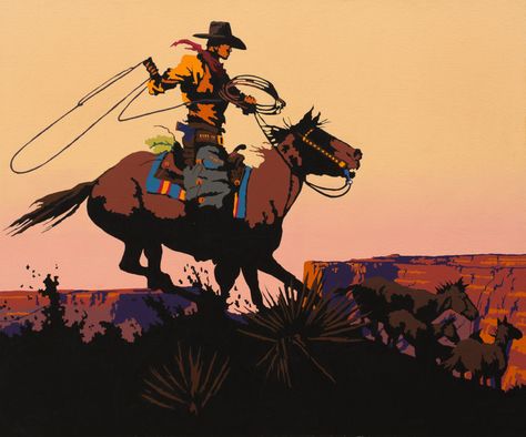 bill schenck artist | Ride Off the Mesa by Bill Schenck – Image: MaxwellAlexanderGallery ... Billy Schenck, Kansas City Art Institute, Kansas City Art, Western Artwork, Western Paintings, West Art, Food Home, Cowboy Art, Art Food