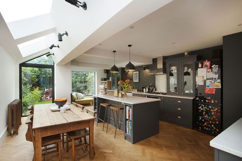 Kitchen extensions – the latest ideas and expert design advice | Real Homes Kitchen Extension Layout, Open Kitchen And Dining, Victorian Terrace Interior, Terrace Interior, Kitchen Diner Extension, Open Plan Kitchen Dining Living, Open Plan Kitchen Diner, Victorian Terrace House, Industrial Style Kitchen