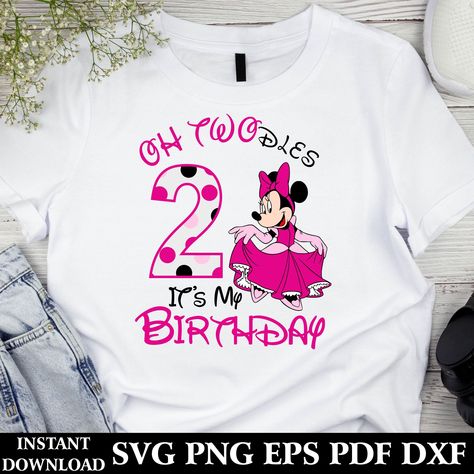 Twodles Birthday Shirt, Minnie Mouse Second Birthday, Second Birthday Shirt, Oh Twodles, Minnie Mouse Svg, Twodles Birthday, Mickey Mouse Cake, Minnie Mouse Cake, Mickey Party