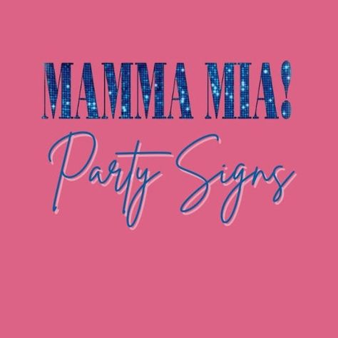 Mamma Mia Party Signs download | Etsy Mamma Mia Party, 17th Birthday Party Ideas, Momma Mia, Disco Birthday Party, 20th Birthday Party, Cocktail List, 50th Party, Drink Signs, Mama Mia