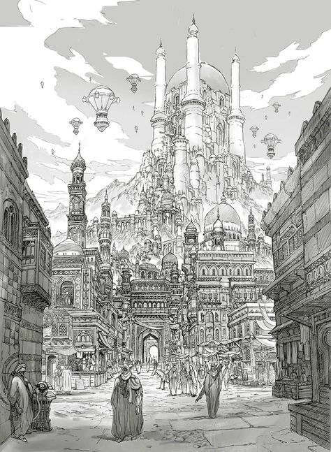 Scifi City, Aesthetic Architecture, Perspective Drawing Architecture, City Sketch, Pixel Art Background, Architecture Design Drawing, City Drawing, Perspective Art, Building Art