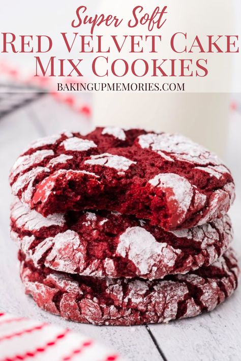 Fluffy Red Velvet Cookies, Red Velvet Cookies With Cake Mix Boxes, Red Velvet Box Cake Cookies, Red Velvet Cool Whip Cookies, Red Velvet Ooey Gooey Cookies, Red Velvet Cookies Cake Mix, Small Batch Red Velvet Cookies, Red Velvet Cake Box Cookies, Red Velvet Cookies From Cake Mix Easy