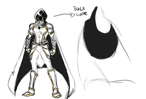 Moon Knight Inspired Outfit, Moon Knight Design, Moon Knight Redesign, Moon Knight Concept Art, Moon Knight Oc, Marvel Redesign, Moon Knight Cosplay, Knight Suit, Drawing Details