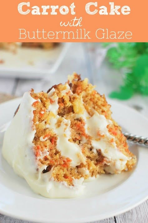 Carrot Cake With Buttermilk Glaze, Carrot Cake With Buttermilk, Cake With Buttermilk, Buttermilk Glaze, Fake Ginger, The Best Carrot Cake, Moist Carrot Cakes, Buttermilk Recipes, Best Carrot Cake