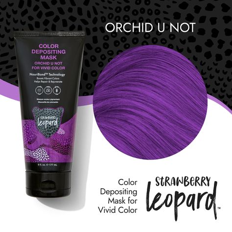 Orchid U Not Color Depositing Mask Strawberry Leopard Orchid U Not Color Depositing Mask | Purple | Sally Beauty Diy Natural Hair Styles, Permanent Purple Hair Dye, Strawberry Hair Color, Choosing Hair Color, Strawberry Leopard, Kool Aid Hair Dye, Color Depositing Mask, 2024 Hair Trends For Women, Kool Aid Hair