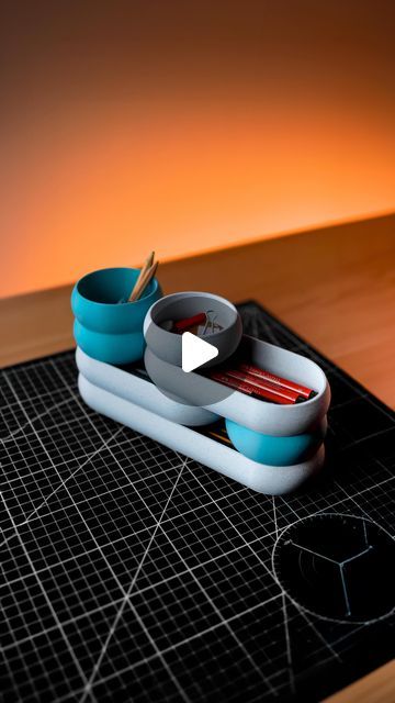 Lautaro Lucero on Instagram: "Desk organizer → find the STL files for 3D printing on the link in my bio 🔗  This modular desk organizer aims to iterate between the modules and generate different combinations, allowing users to play and create their structures.   This year, I have added some new modules with double the height of the original modules. Something I love about this design is that I can print new modules according to my needs, growing the structure to organize all my pens and supplies in one place.   On the other hand, yesterday was my bday, and I wanted to thank everyone who sent me greetings & good vibes! 🙏🏻✨  Enjoy your Sunday!" Modular Desk Organizer, 3d Print Organizer, Modular Desk, Shoes Inspiration, Enjoy Your Sunday, My Needs, Trendy Office, Pedal Board, My Bday