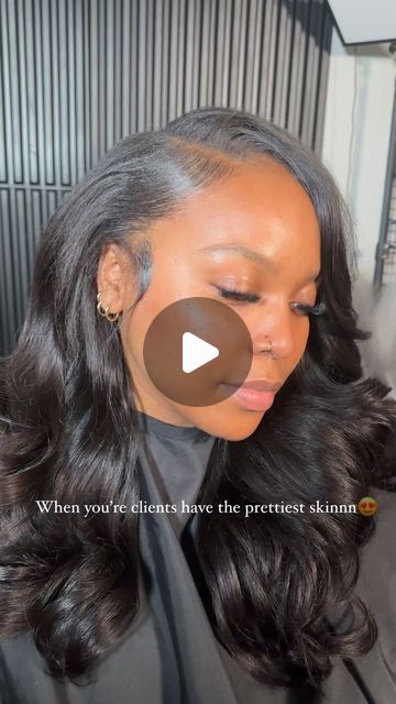 Glam U Hair Studio on Instagram: "Clear Skin makes the install hit better 😍 I need my client to share her skin care routine lol . All this natural beauty .   Traditional Side Part Sew In with layers & curls   Book your appointment TODAY  Bundle & Install packages available" Traditional Sew In Side Part, Side Part Sew In With Layers, Side Part Traditional Sew In, Sew In With Layers, Sew In Side Part, Layered Curls, Bettering Myself, Hair Studio, Side Part