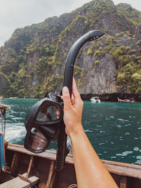 #thailand#snorkeling#kohphiphi#island#ocean#paradise#travel#boat Thailand Snorkeling, Bali Ideas, Ocean Paradise, Koh Phi Phi, Paradise Travel, Water Boat, Gap Year, Study Inspiration, Bangkok Thailand