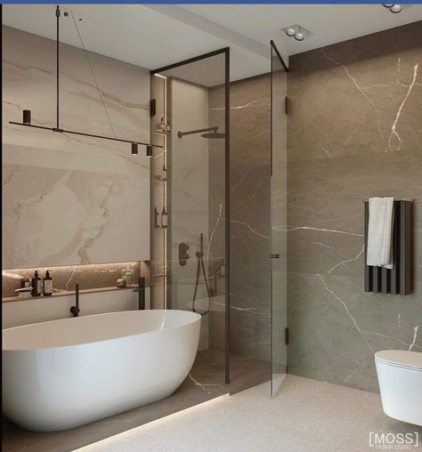 Washroom Tiles Design, Modular Bathrooms, Bathroom Design Styles, Bathroom Decor Luxury, Washroom Design, Bathtub Design, Bathroom Redesign, Bathroom Inspiration Decor, Bathroom Design Luxury