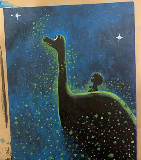 Disney Canvas Paintings, Dinosaur Painting, Marvel Paintings, Lion King Drawings, Disney Canvas Art, Good Dinosaur, Disney Canvas, Disney Paintings, Hippie Painting